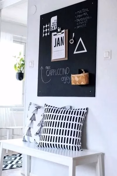 a chalkboard to decorate an empty wall