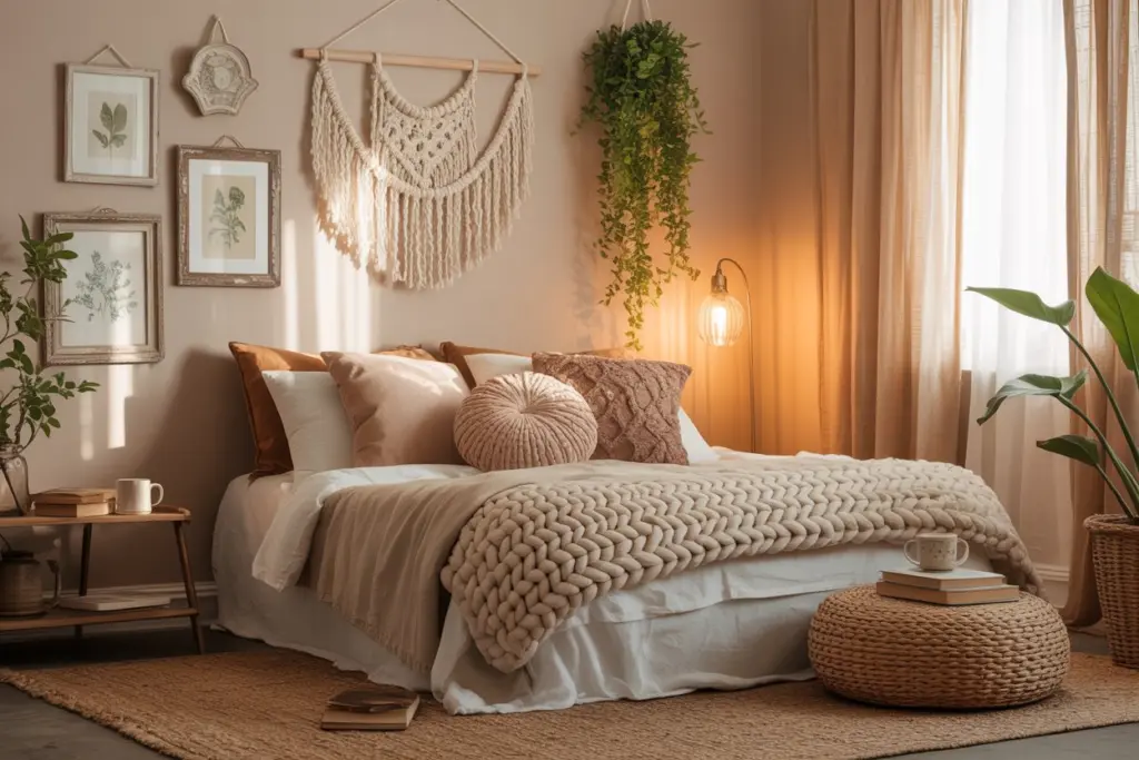 bohemian-style bedroom