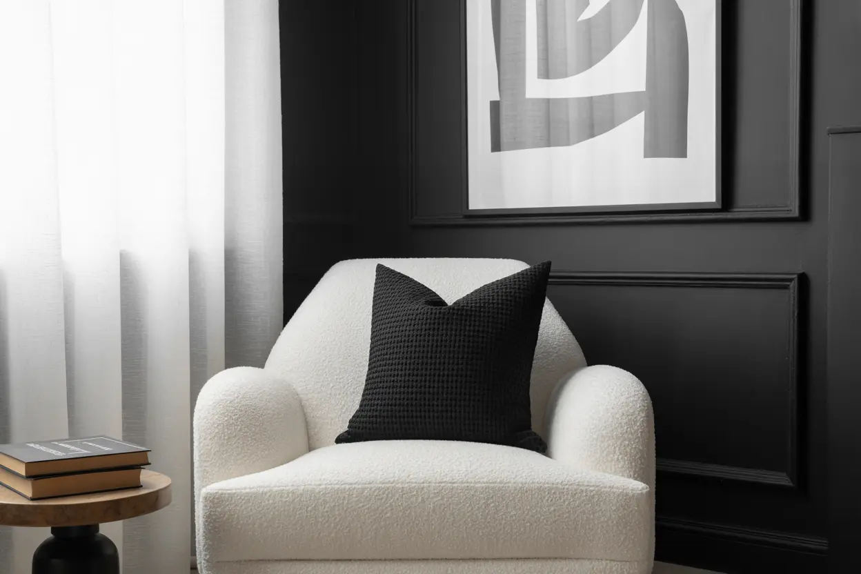Black and white interior design: inspirations and good associations