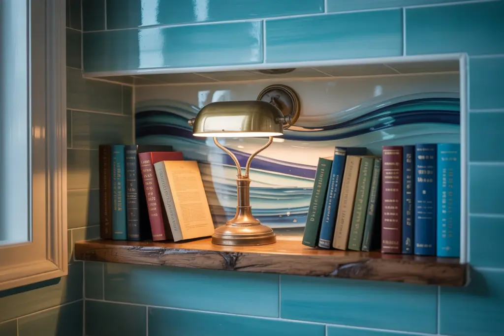 a reading corner to decorate an empty wall