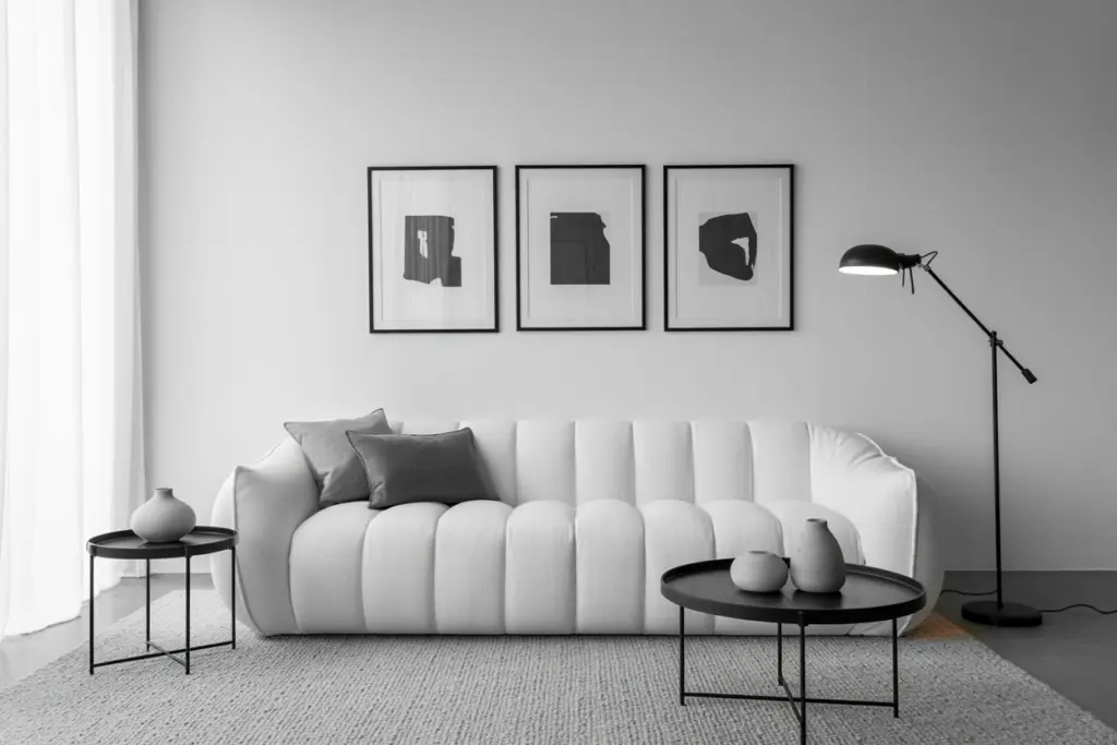 Black and white interior design: associate these colors well