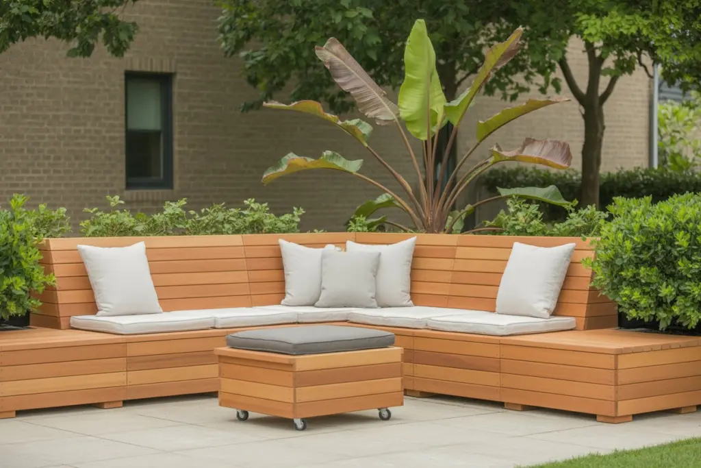 7 tips and tricks you need to design a dreamy patio 5 use leftover materials to create furniture