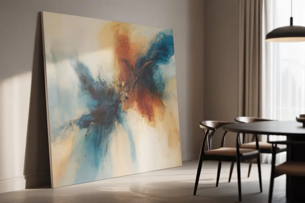 oversized canvas an empty wall