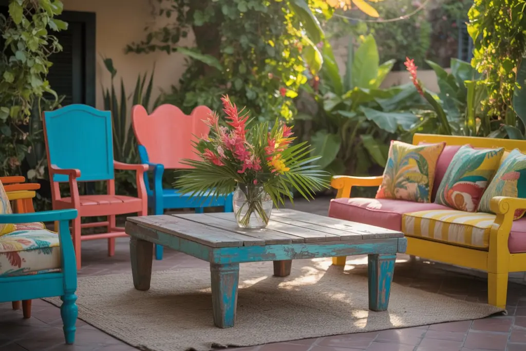 7 tips and tricks you need to design a dreamy patio 7 vibrant tropical decor on an outdoor patio