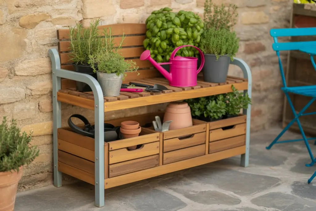 7 tips and tricks you need to design a dreamy patio 9 create storage and accent furniture