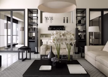 black and white interior design