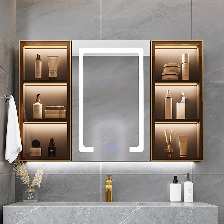 adding lighting to your bathroom storage solutions