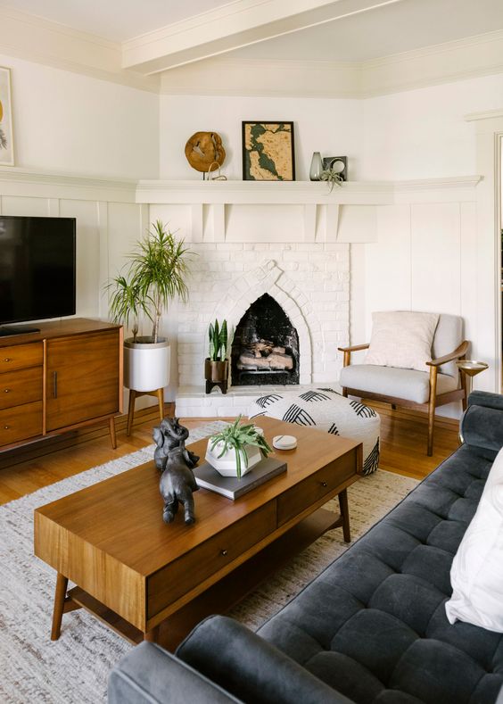 mid century coffee table decor