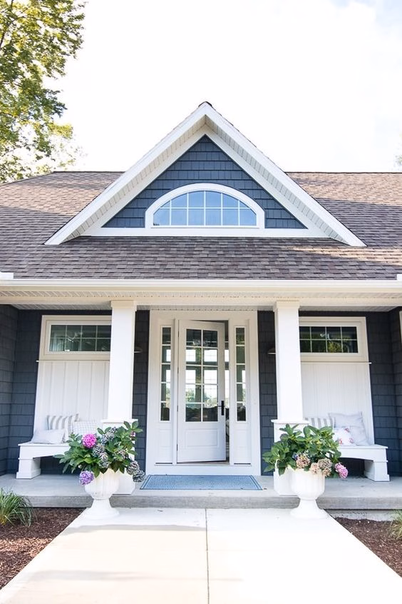 blue home exterior paint