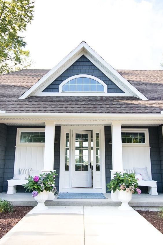 blue home exterior paint