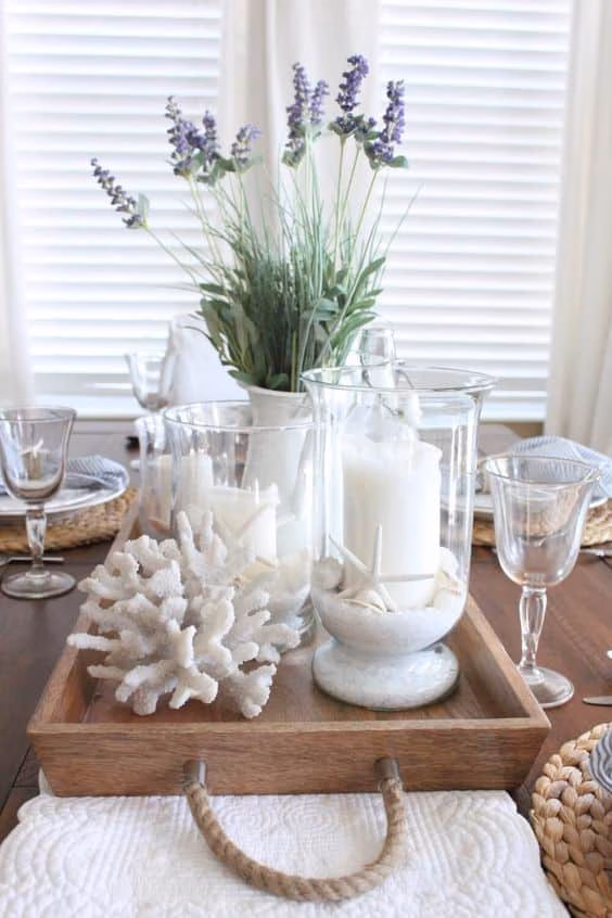 Coastal dining table decor