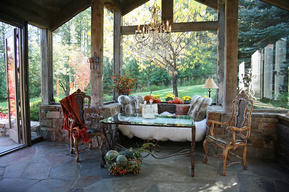 Rustic style sunrooms