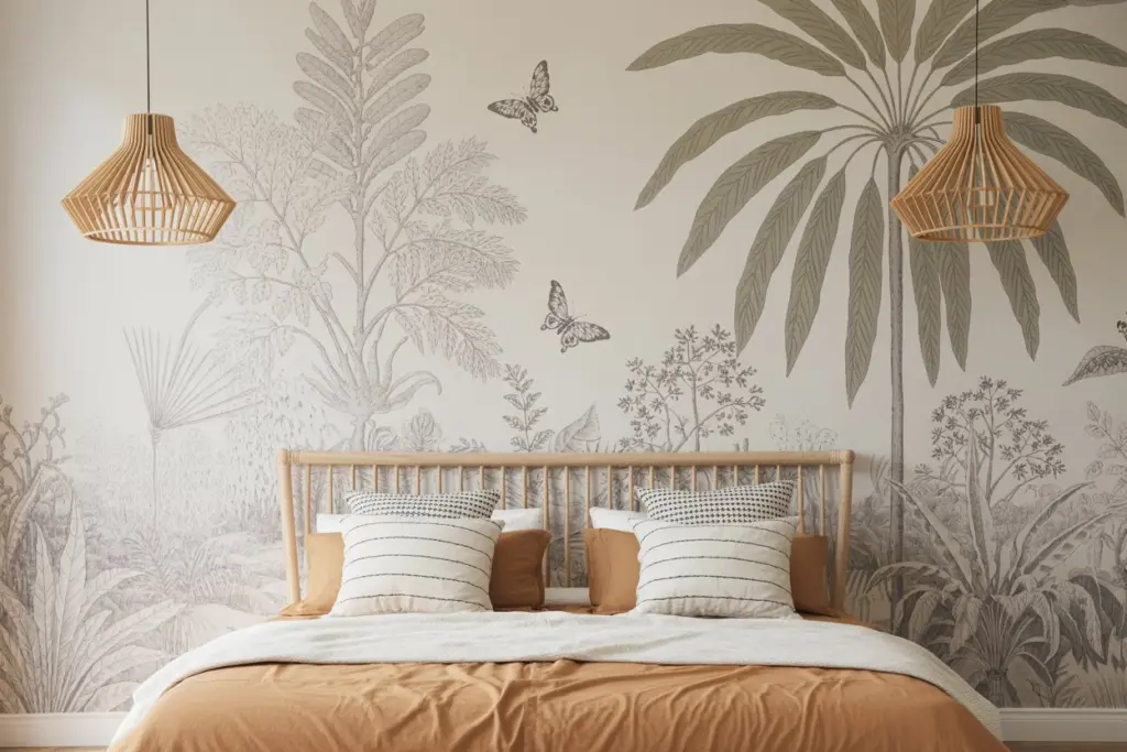 tropical prints wall paper
