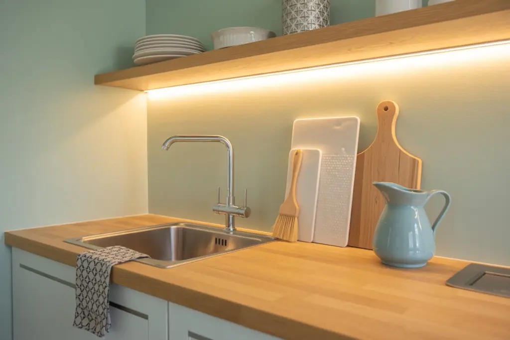 Kitchen countertop: how to think it perfectly? 17 And the light was: what lighting on my countertop?