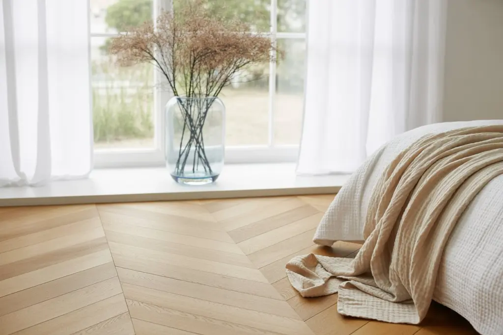 The Beauty of Herringbone Wood Flooring: Everything You Need to Know 12 How to match between herringbone wood flooring and walls color