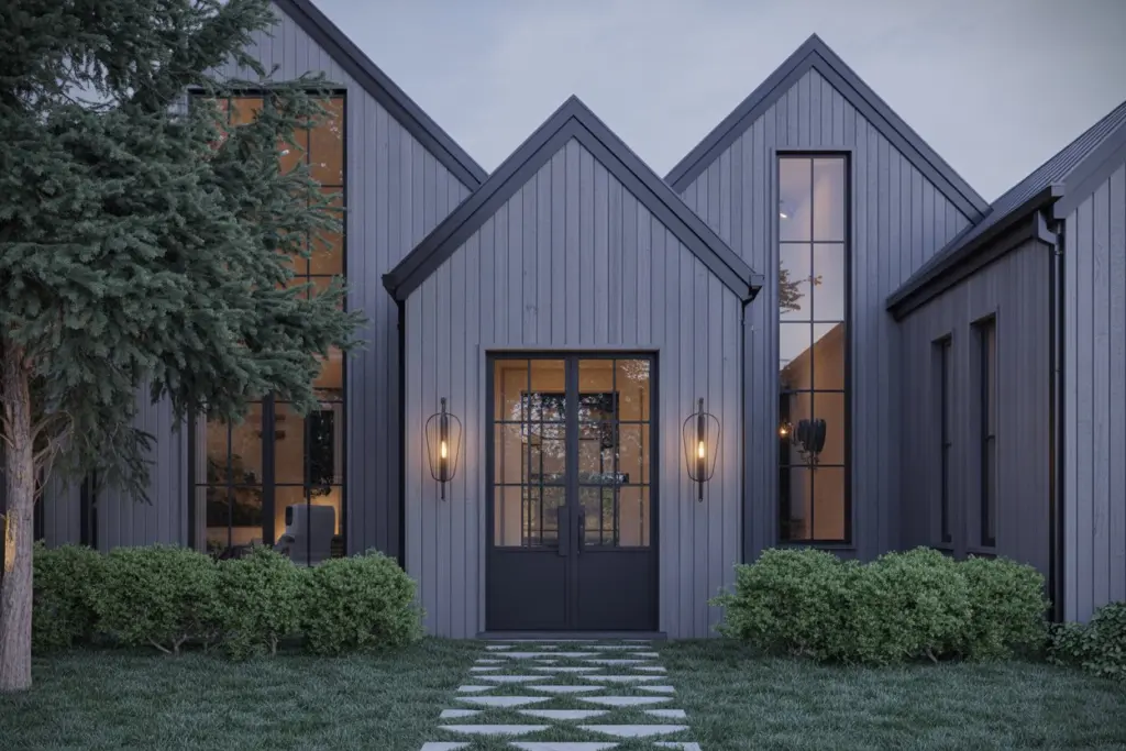 black color home exterior
