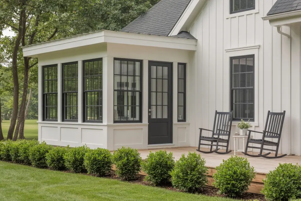 Sunrooms: the ultimate way to bring the outdoors inside 3 Three Season Room Modern Farmhouse House style sunrooms