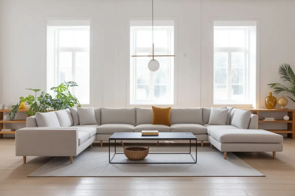 Perfect Coffee Table: how to guaranteed your choice 14 U-shaped couch