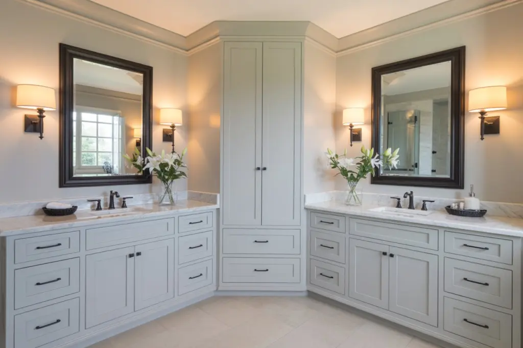 Master Bathroom with Large Vanity Tower
