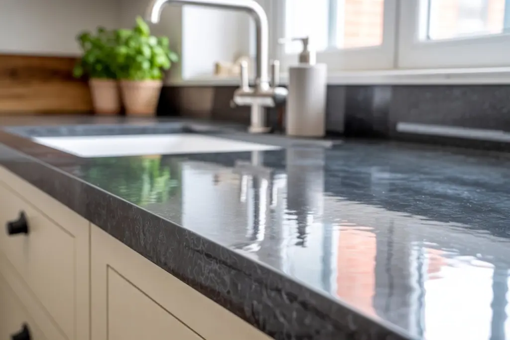 Kitchen countertop: how to think it perfectly? 14 A coated worktop adds character to your kitchen
