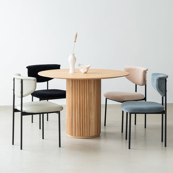 different materials of dining room