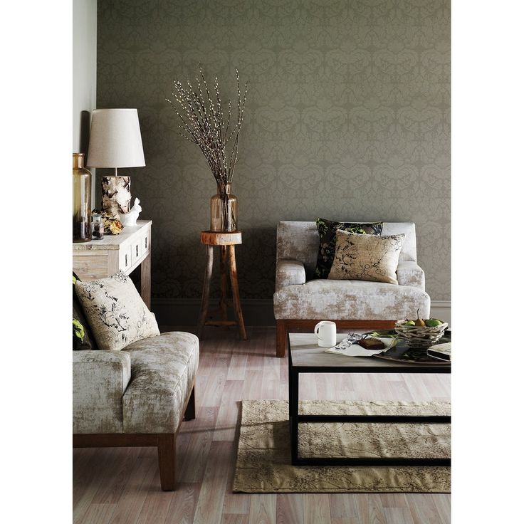 Toulouse, White Damask Paintable Wallpaper
