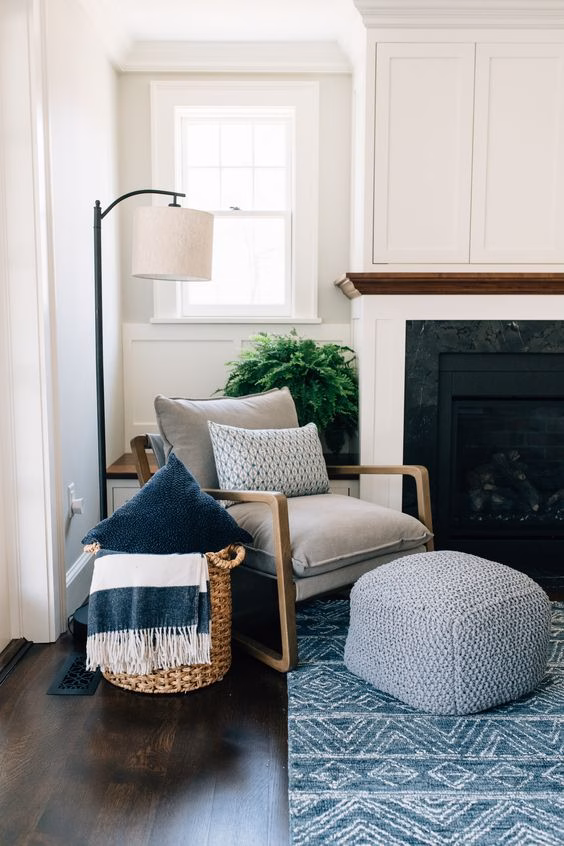 reading nook in living room