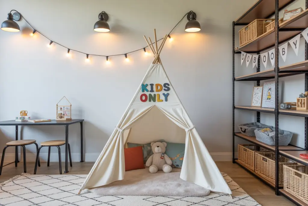 Designing the Perfect Playroom: Everything you need to know 6 black and white playroom lightning