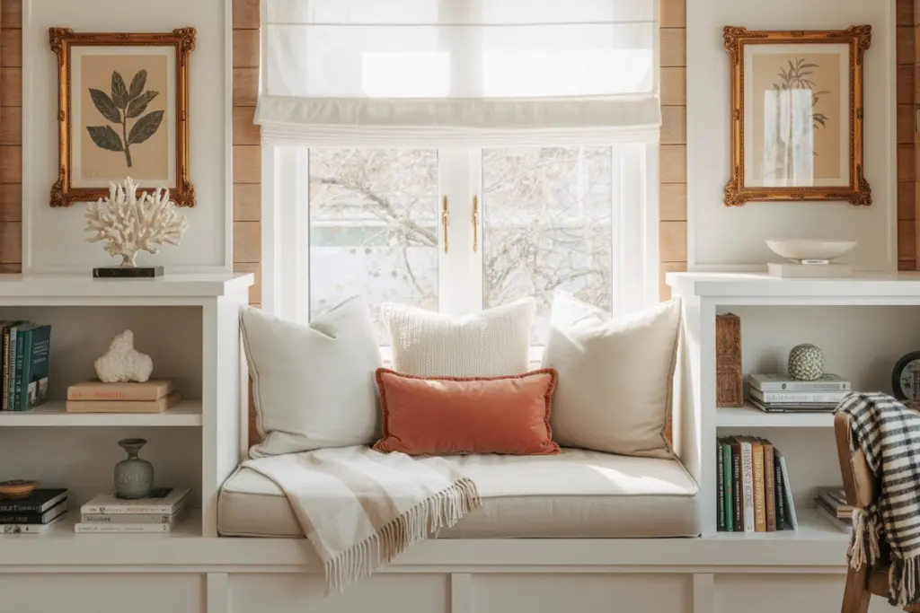 artwork, photographs, or plants to make your reading nook 