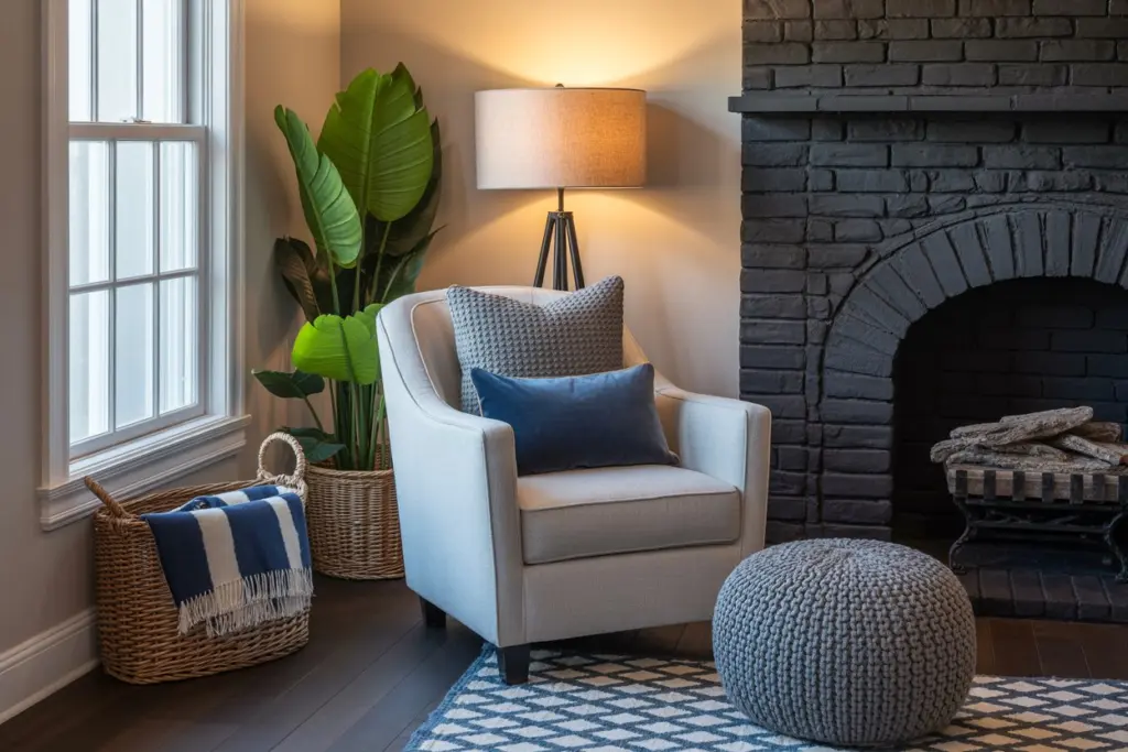 reading nook in living room