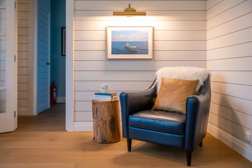 Coastal style reading nook