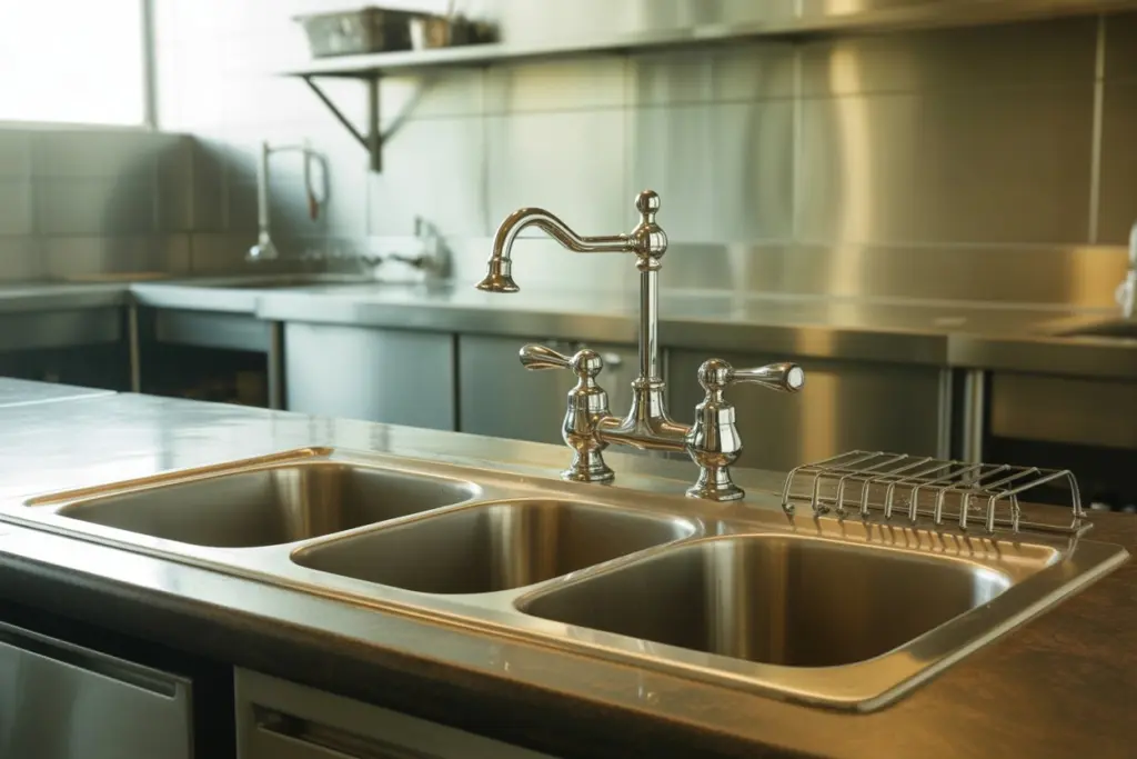 Sink with more than 2 bowls with or without drainer