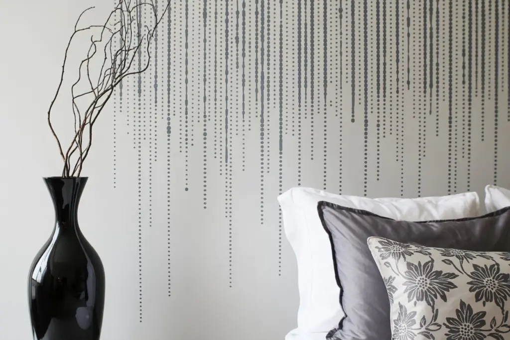 The DIY stencil accent wall