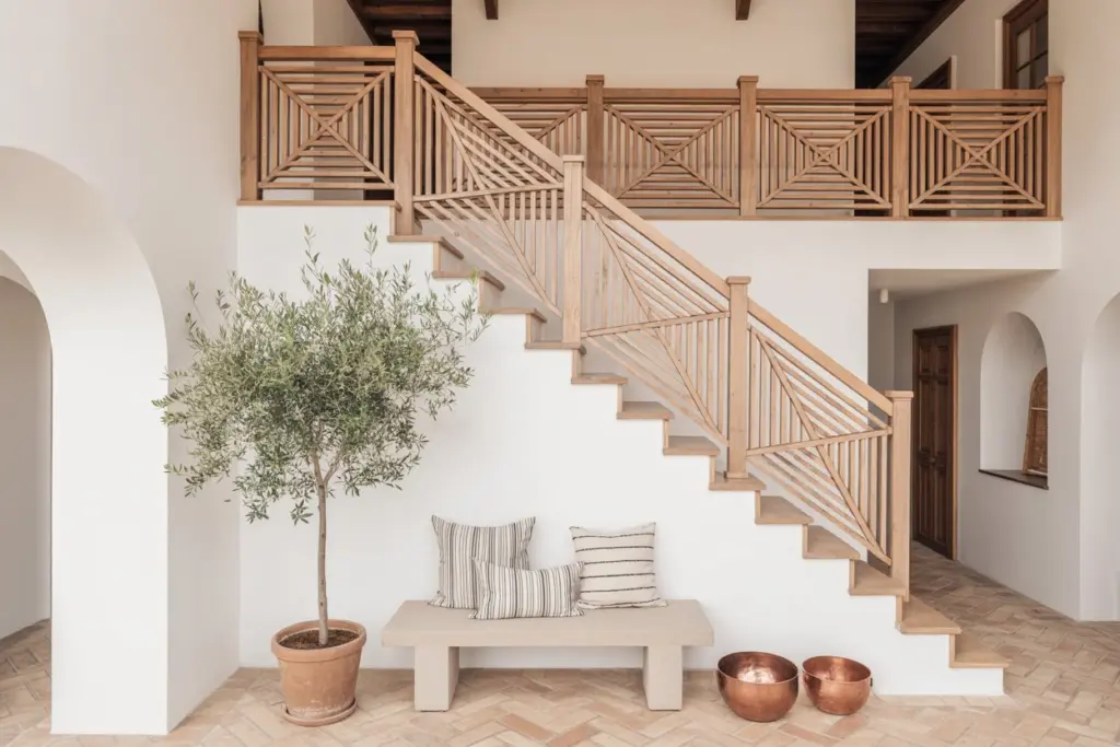 Farmhouse style staircase banisters