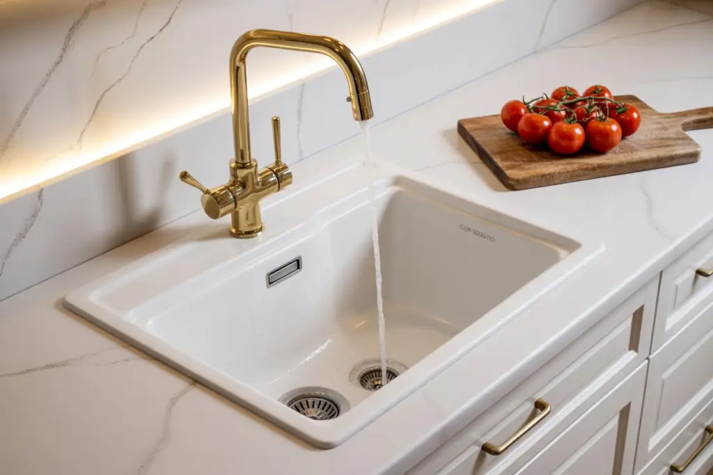 porcelain or enamel sinks