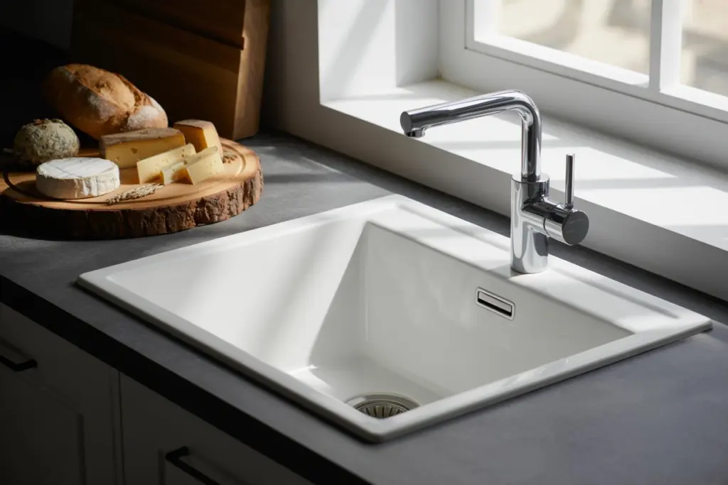 solid surface range offers moulded acrylic sinks