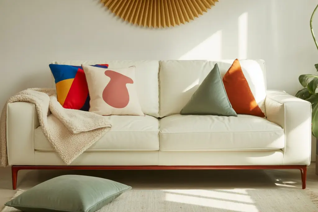 How to Use Pillows and Cushions in Your Home Decor 5 Using cushions in different shapes