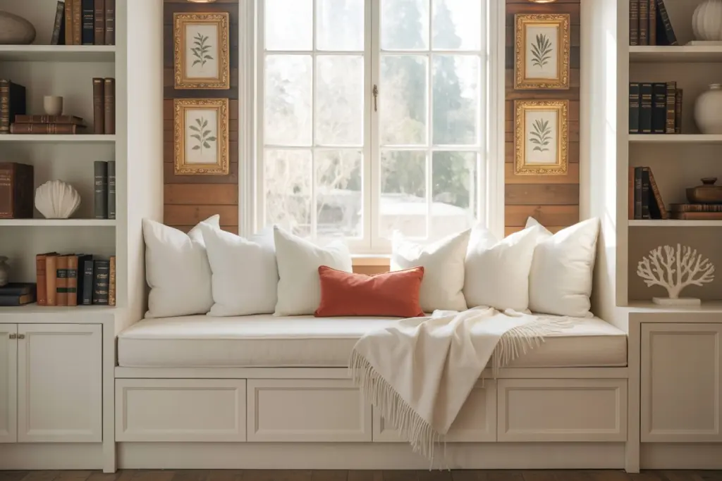 window seat reading corner