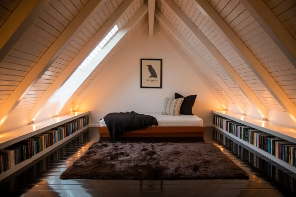 attic reading nook