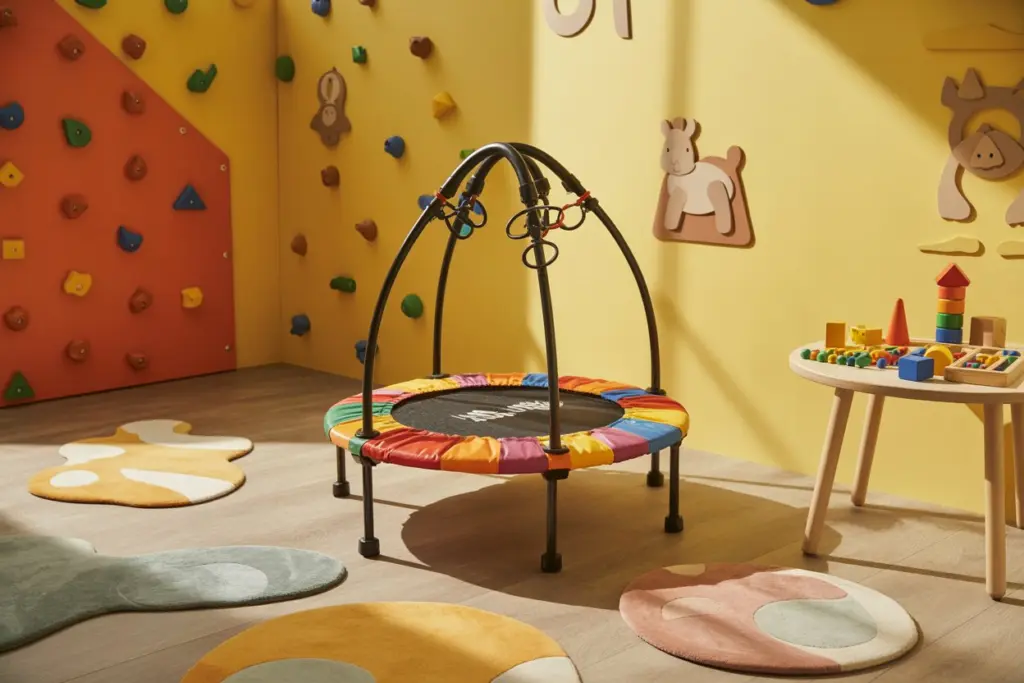 Designing the Perfect Playroom: Everything you need to know 12 climbs a rock wall in the playroom