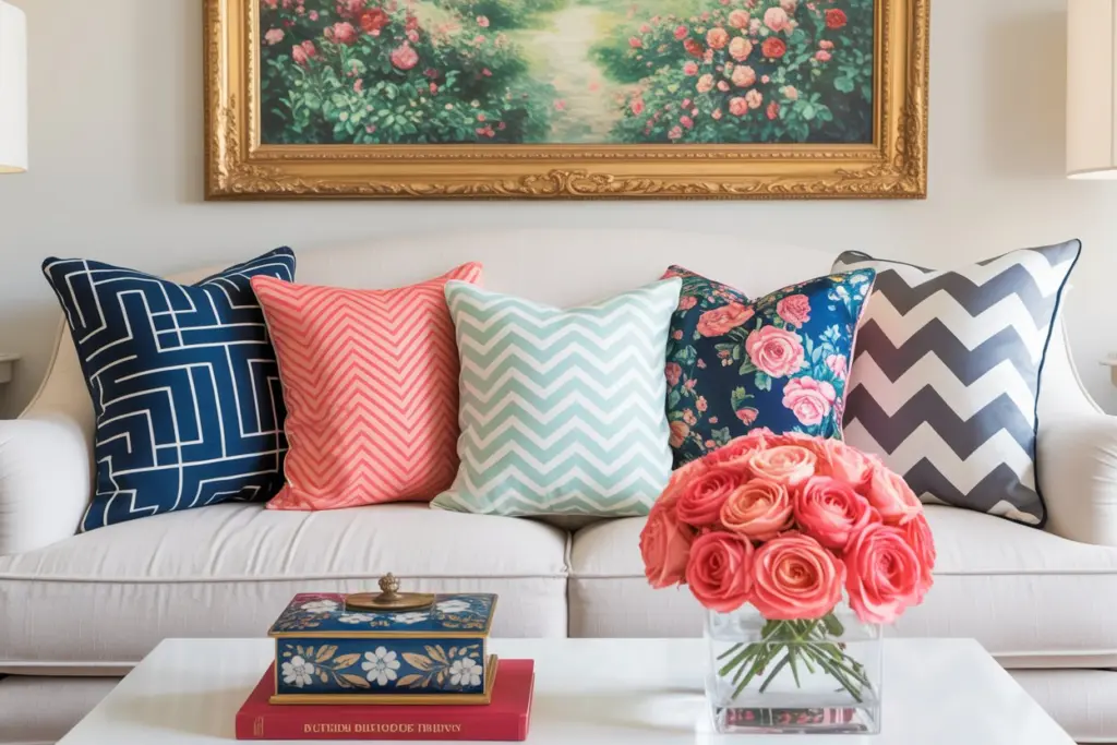 How to Use Pillows and Cushions in Your Home Decor 4 Play with Colors cushions