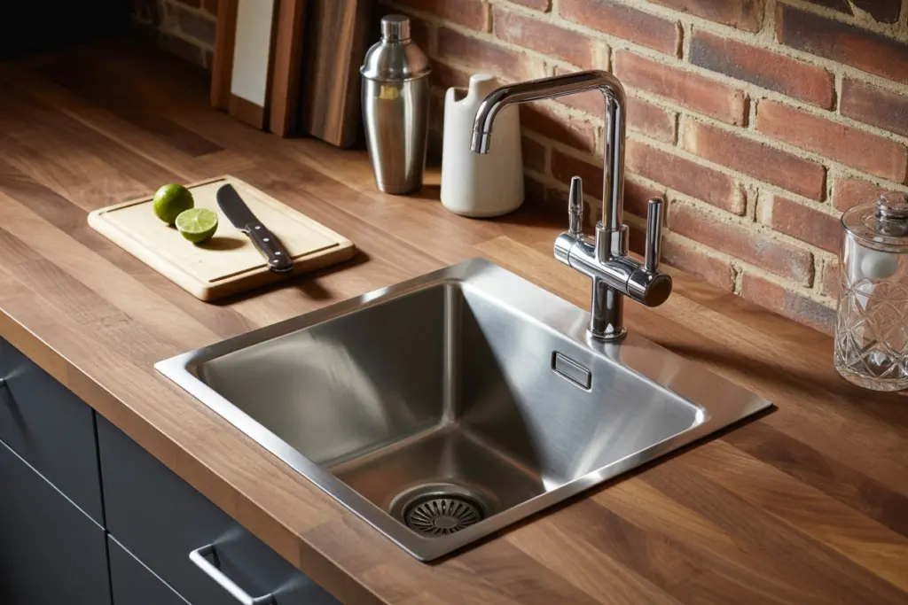 Square kitchen sink