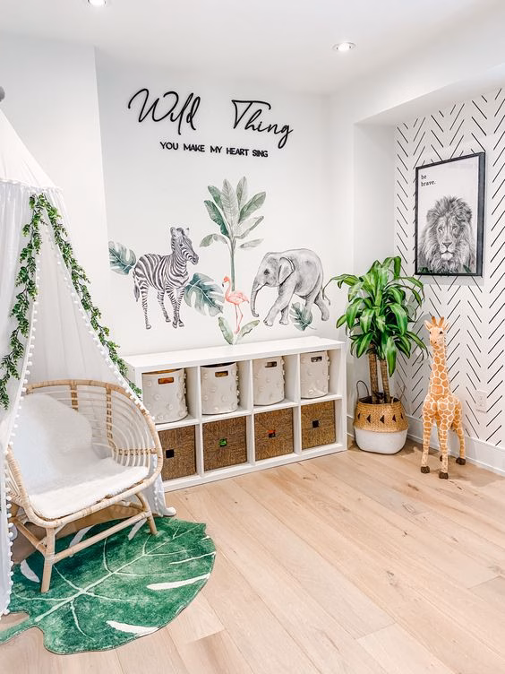 Boho Jungle Themed Playroom