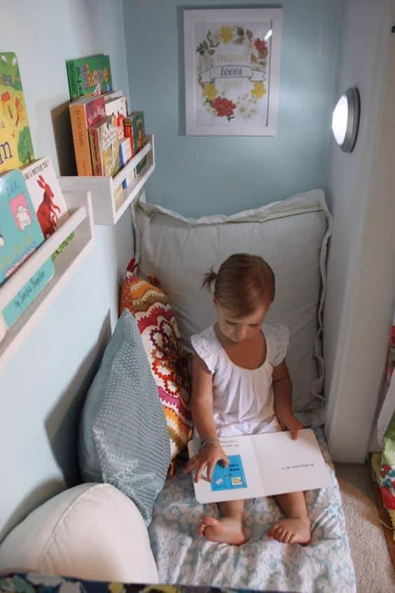 closet converting into a mini playroom