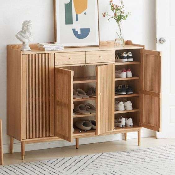 A shoe cabinet entryway furniture