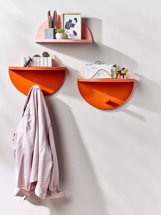 Use shelfs like an entryway furniture