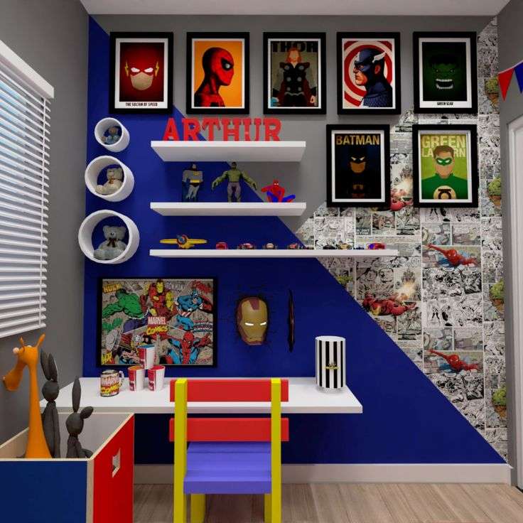 superhero-themed room