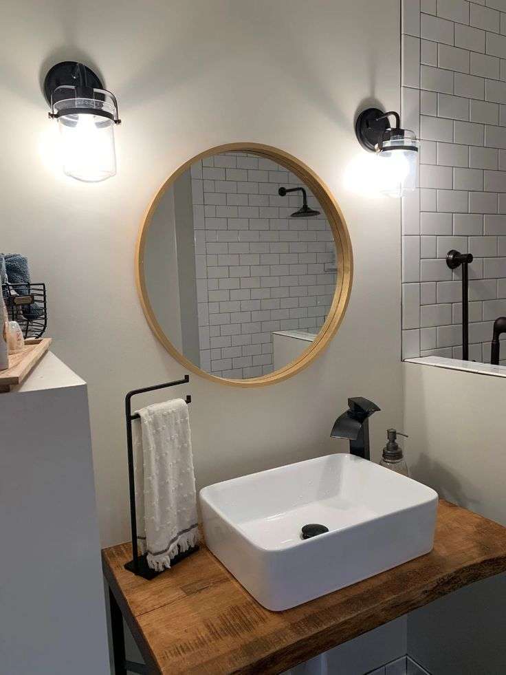 Solid Wood bathroom countertop
