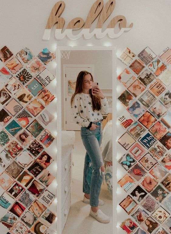 Furnish a teenager's room with a large mirror