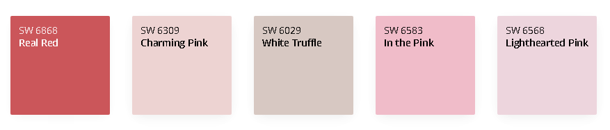 Sherwin-Williams paint colors most popular reds